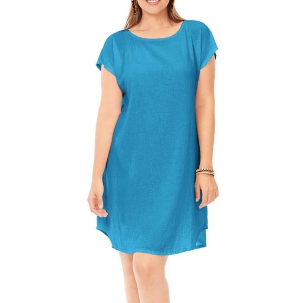 Oh My Gauze! Soul Cotton Gauze Dress Size 3 XXL Lagenlook Beach Coastal